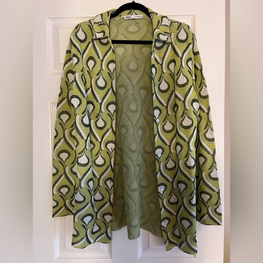 Zara Geometric Overshirt Size S